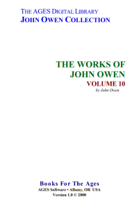 The Works of John Owen Volume 10